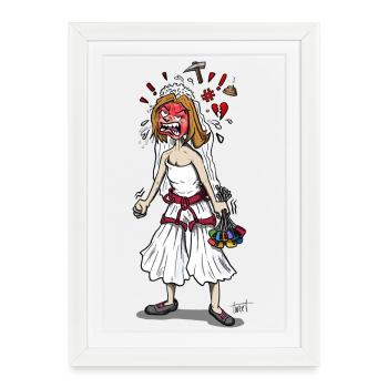 Bridezilla - Framed poster (27 × 37 cm) - white - Front
