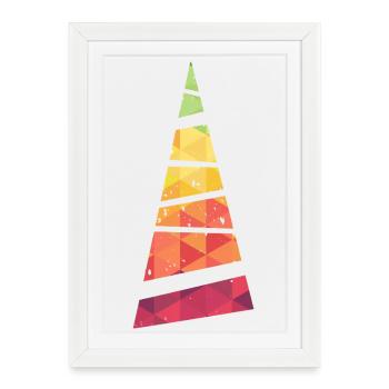 Sapin de Noël - Weihnachtsbaum - Weihnachten - Affiche encadrée (27 × 37 cm) - blanc - Devant