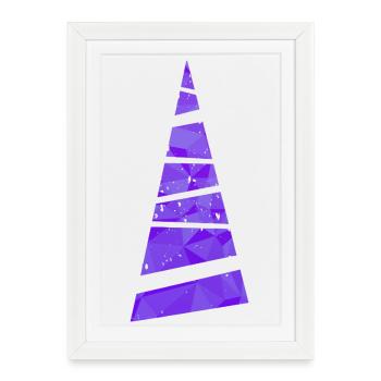 Sapin de Noël - Weihnachtsbaum - Weihnachten - Affiche encadrée (27 × 37 cm) - blanc - Devant