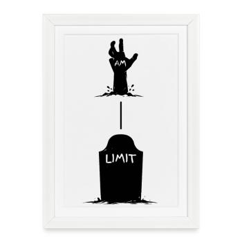 La main s’élève de la tombe - Affiche encadrée (27 × 37 cm) - blanc - Devant