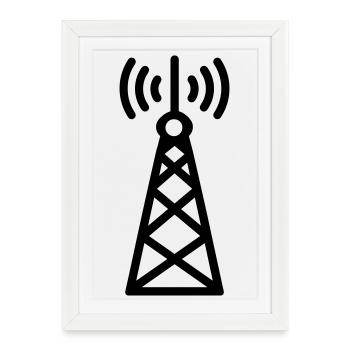 tour radio - Affiche encadrée (27 × 37 cm) - blanc - Devant