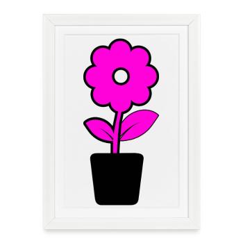 Flower - Framed poster (27 × 37 cm) - white - Front