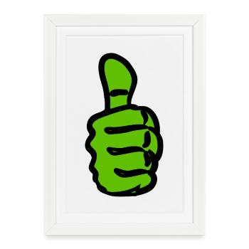 Contraste avec le pouce vert - Affiche encadrée (27 × 37 cm) - blanc - Devant