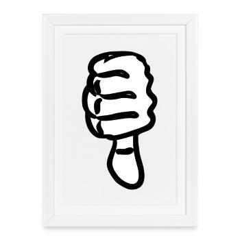 Abstract Hands Silhouette - Framed poster (27 × 37 cm) - white - Front