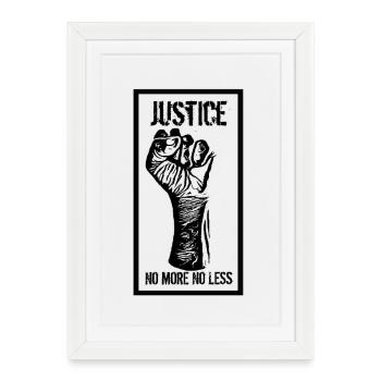 JUSTICE - Framed poster (27 × 37 cm) - white - Front