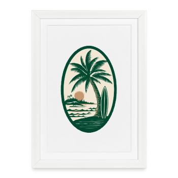 Surfer Logo - Framed poster (27 × 37 cm) - white - Front