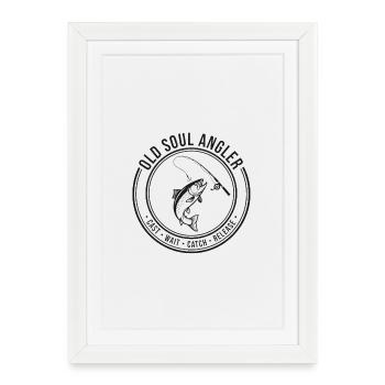 OLD_SOUL_ANGLER - Gerahmtes Poster (27 × 37 cm) - Weiß - Vorne
