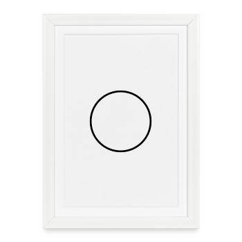 Simple Circle - Framed poster (27 × 37 cm) - white - Front