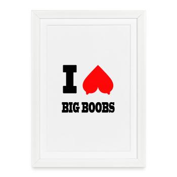 Heart Shape Geometric Pattern - Framed poster (27 × 37 cm) - white - Front