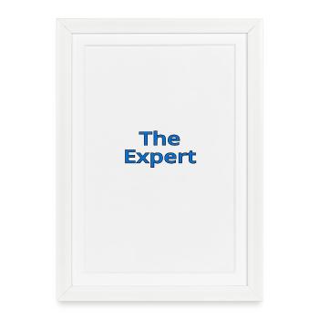 The Expert Typo Tee - Framed poster (27 × 37 cm) - white - Front