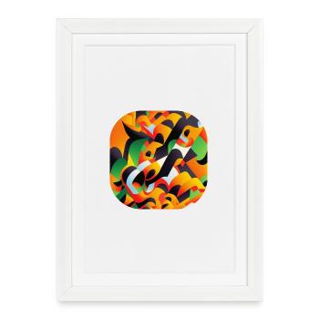 Abstrait - Affiche encadrée (27 × 37 cm) - blanc - Devant