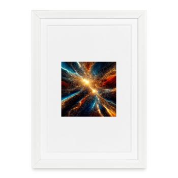 Couleurs de l’Explosion Cosmique - Affiche encadrée (27 × 37 cm) - blanc - Devant