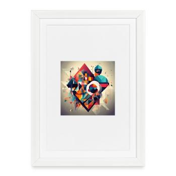 Type de géométrie - Affiche encadrée (27 × 37 cm) - blanc - Devant