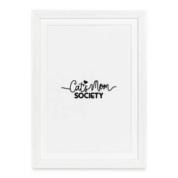 Conception communautaire pour chats et mamans - Affiche encadrée (27 × 37 cm) - blanc - Devant