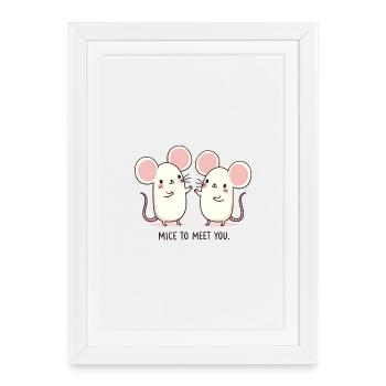 Des souris à ta rencontre Maus - Affiche encadrée (27 × 37 cm) - blanc - Devant