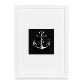Anchor maritime - Framed poster (27 × 37 cm) - white - Front