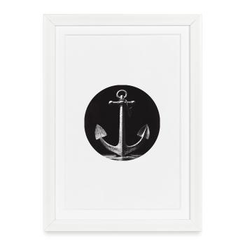 Anchor grey - Framed poster (27 × 37 cm) - white - Front