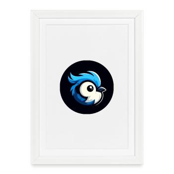 Comic Bird - Framed poster (27 × 37 cm) - white - Front