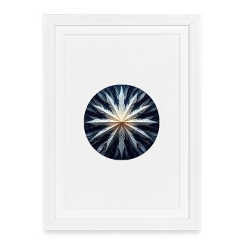 Star Paper Art - Framed poster (27 × 37 cm) - white - Front