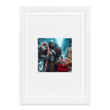Orc Weihnachten 3 - Gerahmtes Poster (27 × 37 cm) - Weiß - Vorne