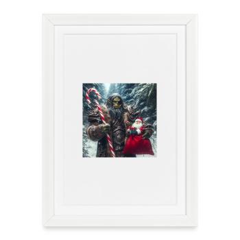 Noël Orc 2 - Affiche encadrée (27 × 37 cm) - blanc - Devant
