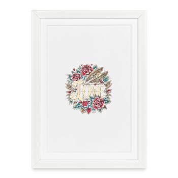 Amour - Affiche encadrée (27 × 37 cm) - blanc - Devant
