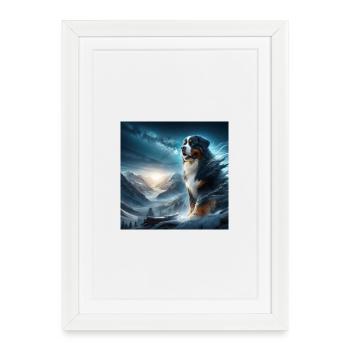 Bouvier bernois - Affiche encadrée (27 × 37 cm) - blanc - Devant