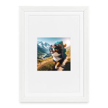 Bernese mountain dog - Framed poster (27 × 37 cm) - white - Front