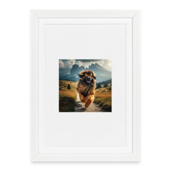 L’art de Leonberg - Affiche encadrée (27 × 37 cm) - blanc - Devant
