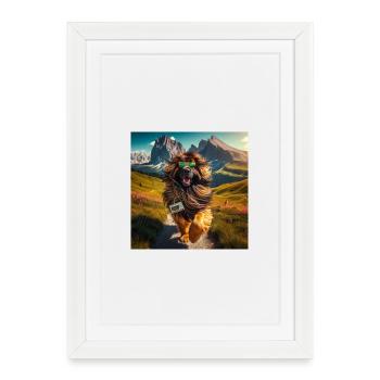 L’art de Leonberg - Affiche encadrée (27 × 37 cm) - blanc - Devant