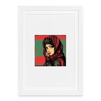 Revolution Girl - Gerahmtes Poster (27 × 37 cm) - Weiß - Vorne