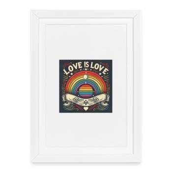 LOVE is LOVE - Affiche encadrée (27 × 37 cm) - blanc - Devant