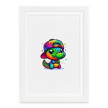 Kroko - Framed poster (27 × 37 cm) - white - Front