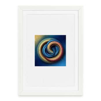 Circles 1 - Framed poster (27 × 37 cm) - white - Front