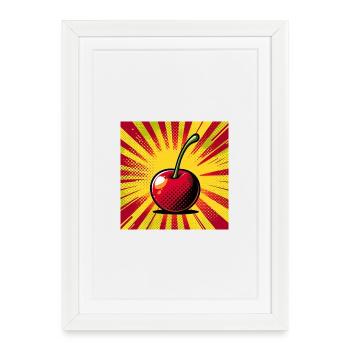 Cherry 2 - Framed poster (27 × 37 cm) - white - Front