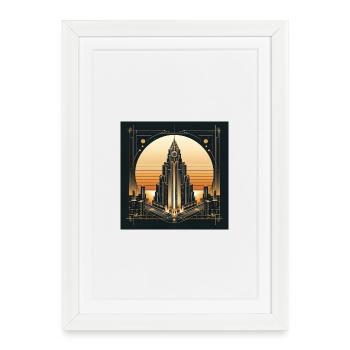 Gratte-ciel 1 - Affiche encadrée (27 × 37 cm) - blanc - Devant