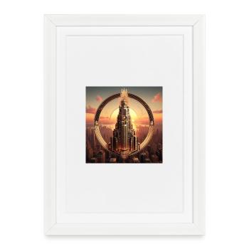 Gratte-ciel 4 - Affiche encadrée (27 × 37 cm) - blanc - Devant