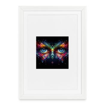 Eyes 1 - Framed poster (27 × 37 cm) - white - Front