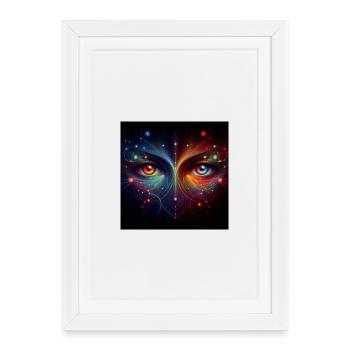 Eyes 4 - Framed poster (27 × 37 cm) - white - Front