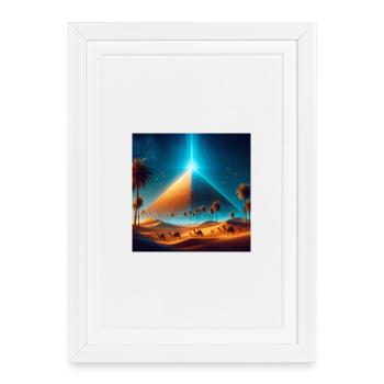 Pyramid 5 - Framed poster (27 × 37 cm) - white - Front