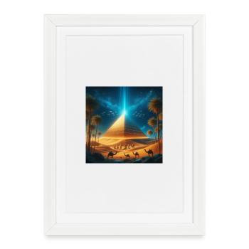 Pyramid 8 - Framed poster (27 × 37 cm) - white - Front