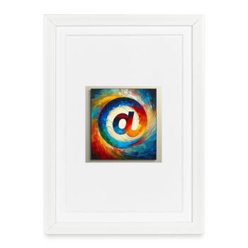 Symbol 6 - Framed poster (27 × 37 cm) - white - Front