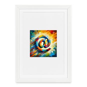 Symbol 7 - Framed poster (27 × 37 cm) - white - Front