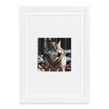 Wolf - Framed poster (27 × 37 cm) - white - Front