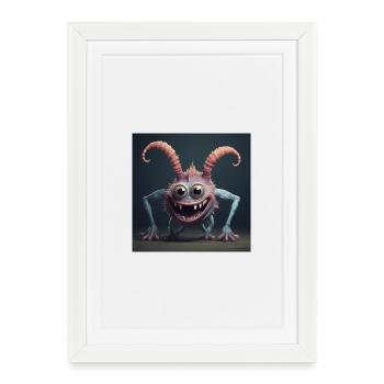 Cheerful Creature - Framed poster (27 × 37 cm) - white - Front