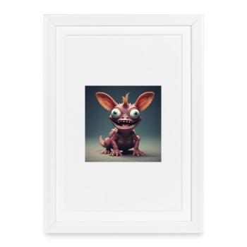 Cheerful Creature - Framed poster (27 × 37 cm) - white - Front
