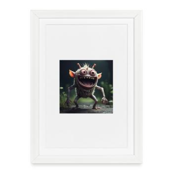 Cheerful Creature - Framed poster (27 × 37 cm) - white - Front