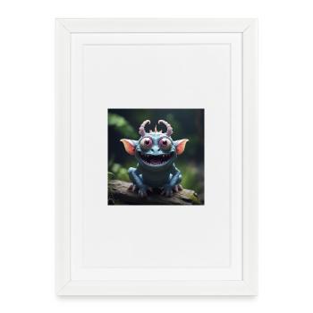 Cheerful Creature - Framed poster (27 × 37 cm) - white - Front