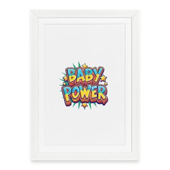 Baby Power Comic Style Design - Framed poster (27 × 37 cm) - white - Front