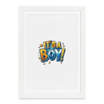 C’est une bande dessinée pour garçons - Affiche encadrée (27 × 37 cm) - blanc - Devant